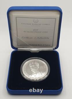 CYPRUS 2017 SILVER PROOF 5 EURO POETS SERIES Michaelides