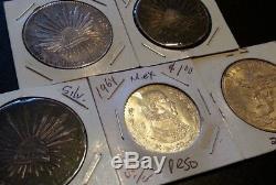 Cache of Mexican Bullion Libertads-Peso-Silver-World-Rare-Obsolete Coins-NICE