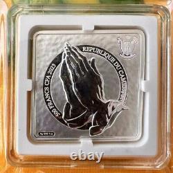 Cameroon 2023 1oz Curved Silver Coin-A crying Palestinian girl prays for peace
