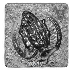 Cameroon 2023 1oz Curved Silver Coin-A crying Palestinian girl prays for peace