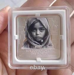 Cameroon 2023 1oz Curved Silver Coin-A crying Palestinian girl prays for peace