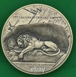 Cameroon 2023 Lucerne's sad lion -Bimetallic commemorative coin 1ozAg+5oz copper