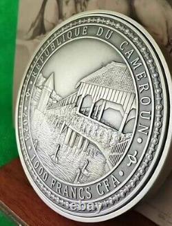 Cameroon 2023 Lucerne's sad lion -Bimetallic commemorative coin 1ozAg+5oz copper