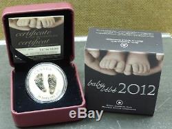 Canada RCM 2012 BABY FOOTPRINTS Welcome to the World $10.9999 Fine Silver Coin