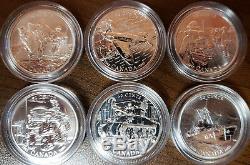 Canada Sterling Silver 6 Coins Set World War II 50 Cents 2005