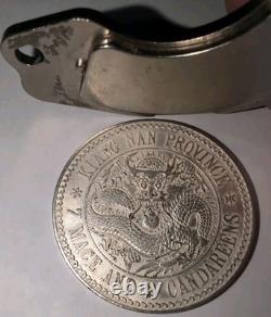 China 1897 Kiang Nan 7 Mace 2 Candareens Silver Dollar Coin Sigma Tested #QT14