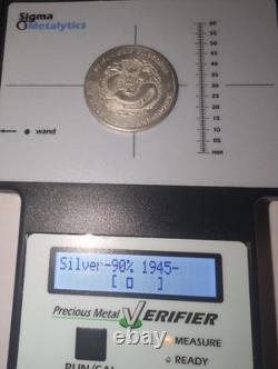 China 1898 Szechuan Silver Dollar Coin Sigma Tested #V05 7 Mace & 2 Candareens