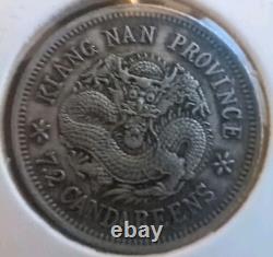 China 1899 Qing Dynasty Kwang Shu Kiang Nan 10 Cent Silver Coin #TC13