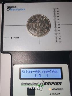 China 1903 Kwang Shu Fung Tien Silver Dollar Coin Sigma Tested #9237