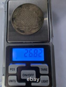 China 1905 Qing Dy Kwang Shu Kwang Tung Double Dragon Silver Dollar Coin #9093