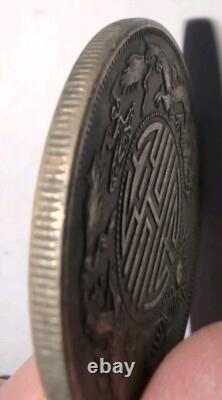 China 1905 Qing Dy Kwang Shu Kwang Tung Double Dragon Silver Dollar Coin #9093
