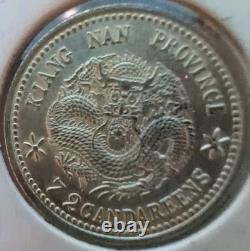 China 1905 Qing Dynasty Kwang Shu Kiang Nan 10 Cent Silver Coin #TC06