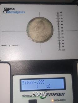 China 1927 Sun Yat-Sen Silver Dollar Coin Sigma Tested #CHI02 Hang Zhou