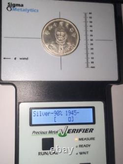 China 1927 Zhang Zuolin Silver Dollar Coin Sigma Tested #OC02