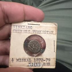 China Sinkiang 5 Fen (1/2 Miscal) 1872-1879 Amazing Mint Condition