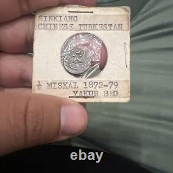 China Sinkiang 5 Fen (1/2 Miscal) 1872-1879 Amazing Mint Condition