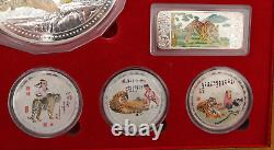 Chinese Commemorative Gold & Silver Plated Coin Set 2010 Year Of The Tiger