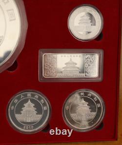 Chinese Commemorative Gold & Silver Plated Coin Set 2010 Year Of The Tiger