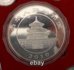 Chinese Commemorative Gold & Silver Plated Coin Set 2010 Year Of The Tiger