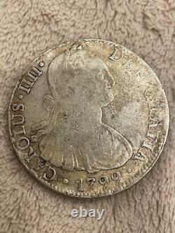 Chopmarks 1799 Spanish Mexico Silver 8 Reales Spanish Colonial Dollar authentic