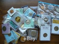 Coin Dealers Junk Box. Us And World, Some Silver 20lb Total Gross Weight