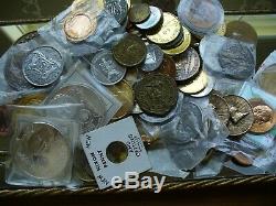 Coin Dealers Junk Box. Us And World, Some Silver 20lb Total Gross Weight
