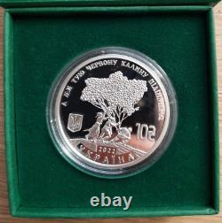 Coin Oh in the meadow red viburnum 10 hryvnias 925 silver coin 1 oz a case 2022