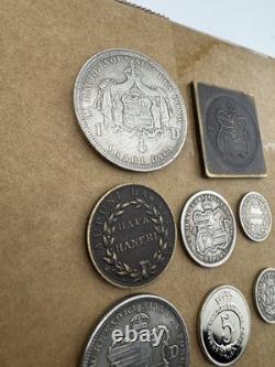 Coins Lot 8 Hawaii Kingdom Coin 1883, 1881, 1847. Coin 1 Dollar, 1/2, 1/4 More