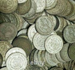 Collection Of Old Mexican Silver Pesos 1957-1967 Old Estate Sale, Huge Lot