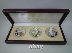 Cook Islands Hello Kitty 30th Anniversary $1 Silver Proof Coin Set KABUKI 2004