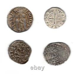 Crusades Four Silver Coin Collection Armenia Antioch Frankish