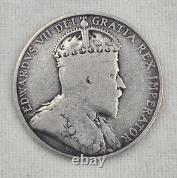 Cyprus Silver 18 Piastres 1907 King Edward Coin Rare