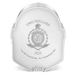 DIN DJARIN HELMET Mandalorian 1 Oz Silver Coin $2 Niue 2023