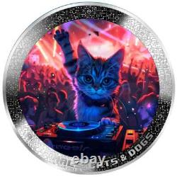 DJ CAT AI-NIMALS 1 Oz Silver Coin 1000 Francs Cameroon 2025