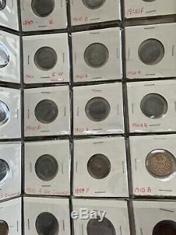 Dads entire coin collection of vintage Us Coins And World Coins