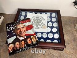 Danbury Mint Presidents Silver Commemoratives Display Case withJohn F Kennedy Coin