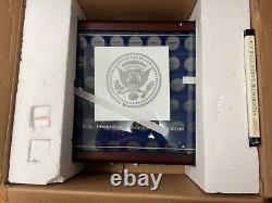 Danbury Mint Presidents Silver Commemoratives Display Case withJohn F Kennedy Coin