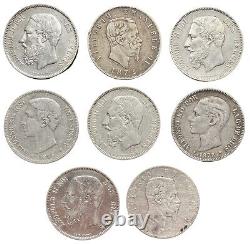 #E6907 Job Lot of Silver coins Spain, Italy, Belgium 199 g Full Silver