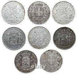 #E6907 Job Lot of Silver coins Spain, Italy, Belgium 199 g Full Silver