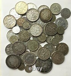 #E9902 231 g of full Silver coins Netherlands, Sweden & Netherlands Antilles