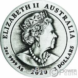 END OF WORLD WAR II Antique 75th Anniversary 2 Oz Silver Coin 2$ Australia 2020