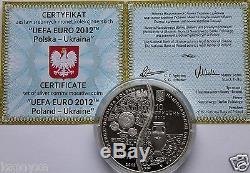 EURO 2012 POLAND-UKRAINE 2 Puzzle Coins Proof 2Oz Silver FIFA World Cup Football