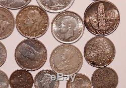 Earlier Dates World coin lot. 27- All Silver Coins. Most early 1900's #P-04