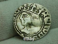 Early Hammered 1479 1516 Ferdinand II Spanish Silver Groat
