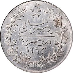 Egypt 1906 (1324) H Twenty (20) Qirsh ICG MS63 KM#296