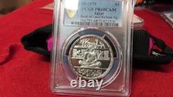 Egypt Silver AH1399 1979 1 Pound Bank of Land Reform Anniversary PCGS PR 68
