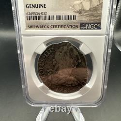 El Cazador 8 Reales 1783 Silver Shipwreck Coin NGC Certified. Has Documentation