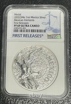 Elementos Mexicanos 1 oz Mexico. 999 Silver? 2022? Mexican Elements NGC PF69