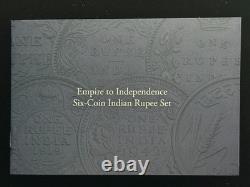 Empire to Independence Six-Coin Rupee Set LE British India to Republic of India