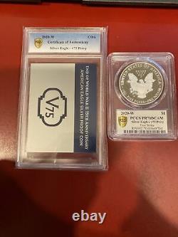 End Of World War II 75th Anniversary American Eagle Silver Proof Coin V75 PR70